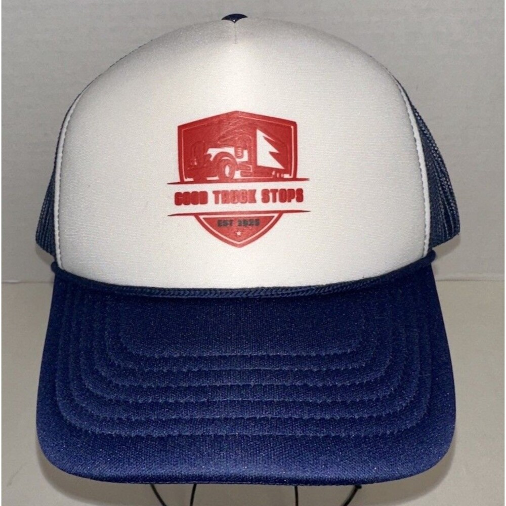 Good Truck Stops Hat Vintage Style Mesh Trucker Cap Est 1923 Red Patch